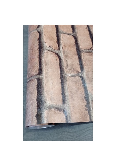 3 D Taş Desenli Silinebilir Duvar Kağıdı 53 Cm Genişliğinde 10 Metre Uzunluğunda Kahve