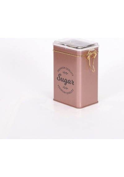 Sn Sugar Rose Desenli Kilitli Kapaklı Dikdörtgen Metal Saklama Kabı, 7.5 X 10 X 15 Cm, 1 Lt Çok Renkli