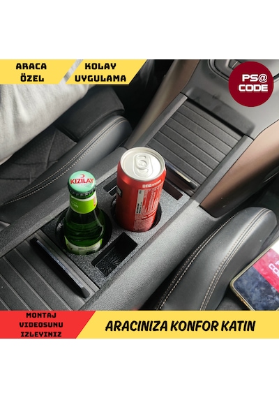 Citroen Berlingo-peugeot Rifter-proace City-fiat Doblo-opel Combo Uyumlu Orta Konsol Bardaklık 001