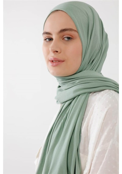 Penye Şal Tesettür Giyim, %100 Pamuk, Hafif, Rahat, Şık, Yüksek Kalite, Shawl, Scarf, Hijab, Shawl Mint Yeşili