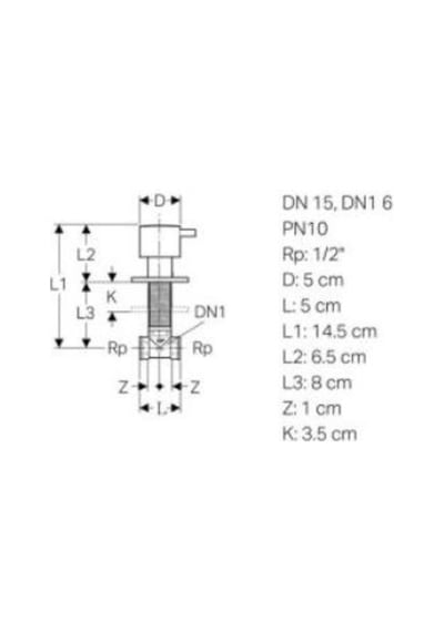 Geberit 616.004.qc.1 Ankastre Stop Valf - Parlak Siyah Diğer