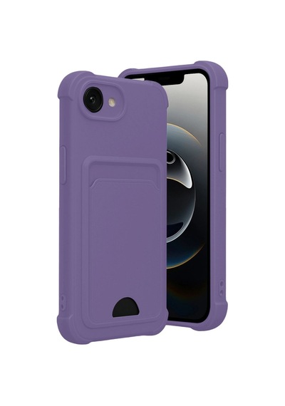 İphone 16e Kelvin Kartvizitli Silikon - Lila