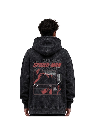 Sevbano Spider-man Örümcek Adam Film Kahramanı Baskılı Unisex Oversize Pr Siyah