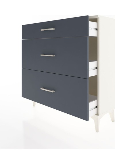Arges Şifonyer 3 Çekmeceli 88x30x96 Aytaşı-antrasit Aytaşı