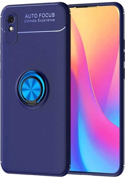 Xiaomi Redmi 9a Kılıf Zore Ravel Silikon Kapak Mavi