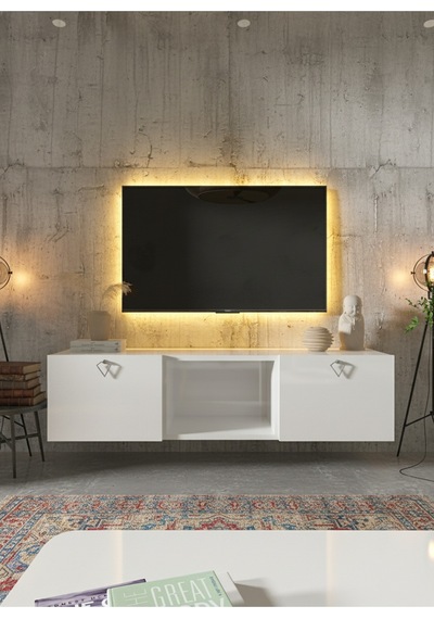 Resital Tv Ünitesi S1239-1 Beyaz Beyaz