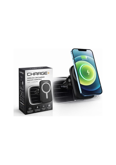 Charge+ Magsafe Araç İçi Kablosuz Şarj Cihazı 15w Hızlı Şarj Manyetik Telefon Tutucu Usb-c Uyumlu İphone 15 14 13 12