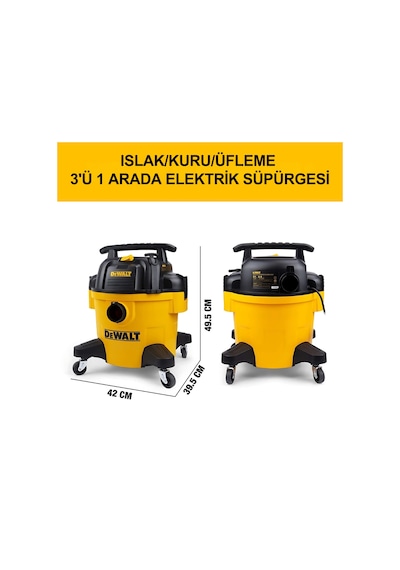 Dewalt Dxv23p 1150w 23lt Taşınabilir Islak Ve Kuru Elektrikli Süpürge