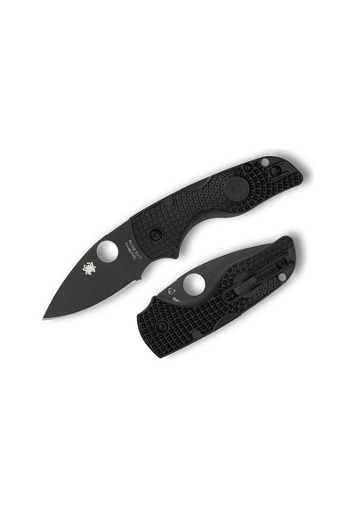 Spyderco Lil Native Black Lightweight Black Blade Plainedge Kamp Çakı Siyah