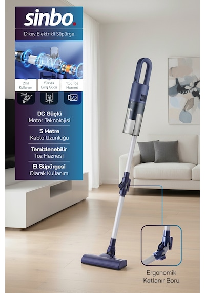 Sinbo SVC-8629 Kablolu Dikey Elektrikli Süpürge