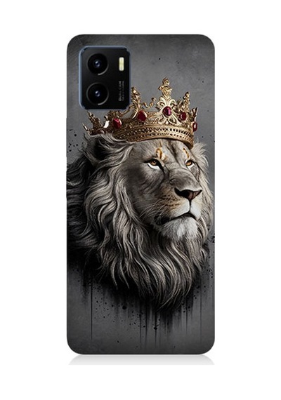 Vivo Y15s Uyumlu Kral Aslanın Gururlu Bakışı Desenli Silikon Kılıf Çok Renkli