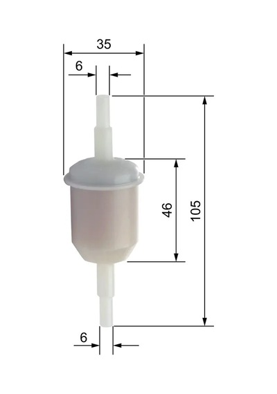Yakıt Filtresi - Dacia 1300, 1310, Panda, Croma, Fiorino, Cinquecento, Uno, 126, 127, Duna, Mille - Bosch-0450904058