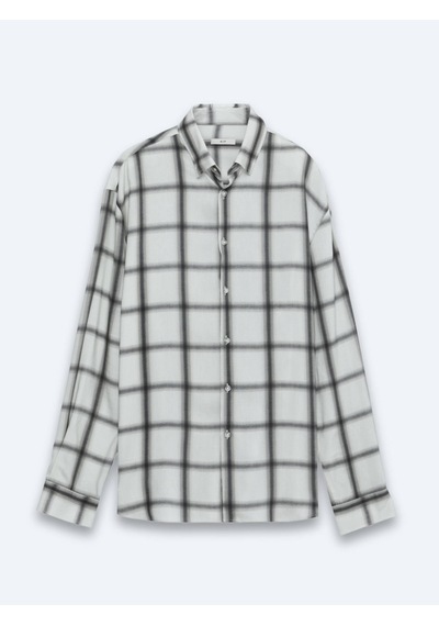 Kip Bej Oversize Fit Dokuma Casual Gömlek