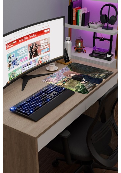 Koe No Katachi Kaymaz Dikişli Kauçuk Oyuncu Mousepad V4 - 48x40 Xl Gaming Mouse Pad Fare Altlığı