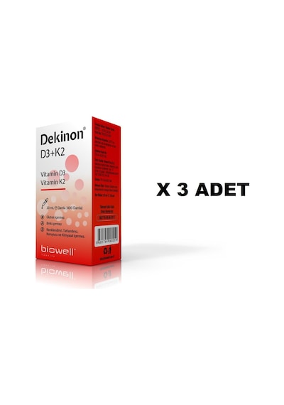 Dekinon Biowell D3 K2 1000 Iu Damla 20 Ml 3 Adet .