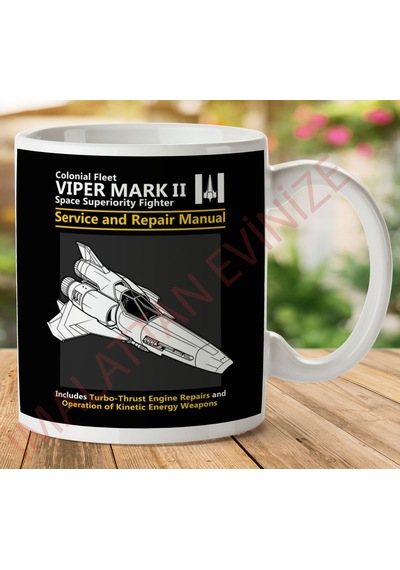 1-623 Battlestar Galactica Viper İki Tarafı Baskılı Kupa Bardak.jpg
