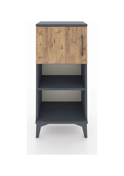 Arges Komodin 2 Raflı Tek Kapaklı 44x30x96 Antrasit-çam Antrasit