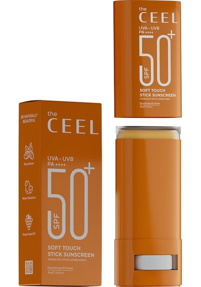 The Ceel Aydınlatıcı Etkili Yüksek Korumalı Stick Güneş Kremi SPF 50+ Shea & Kafein Özlü 18 gr