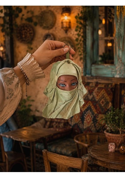 El Yapımı Deri Maske Duvar Süsü Bohem Ev Dekoru 68613932