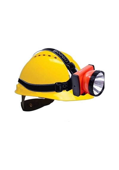 Şarjlı Baret Ve Kafa Lambası Bigem Bm-502 Kırmızı - Siyah