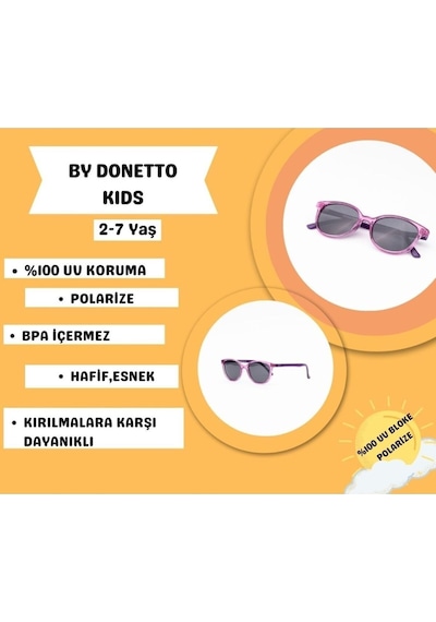 Yeni Ürün-kız Mor Cateye Polarize 2-7 Yaş Çocuk Güneş Gözlüğü Mor