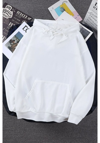 Uyguntarz Unisex Skullcracked Baskılı Sweatshirt beyaz