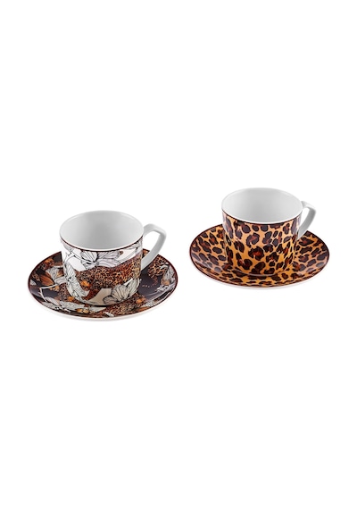 Tiger 2 Kişilik Kahve Fincan Takımı 80 Ml Çok Renkli