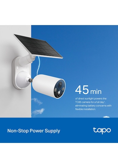 Tp-lınk Tapo Tc85 Kıt C425 Kıt , 2k Qhd, 4,0mpix, Dış Mekan, Ip66, Wifi, 15mt. Renkli Gece Görüşü, İki Yönlü Ses, Yapay Zeka Destekli, Güneş Enerjili Güvenlik Kamerası Kiti