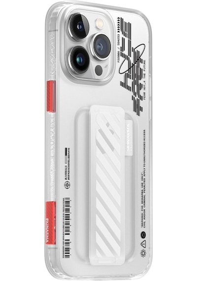Apple Uyumlu iPhone 14 Pro Max Kılıf Skinarma Şeffaf Desenli Kaze Kapak