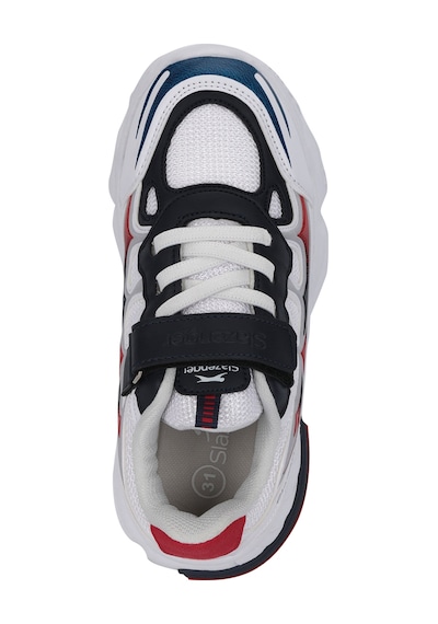 Slazenger Kufa I Erkek Çocuk Cırt Cırtlı Beyaz / Lacivert Günlük Spor Ayakkabısı Beyaz - Lacivert