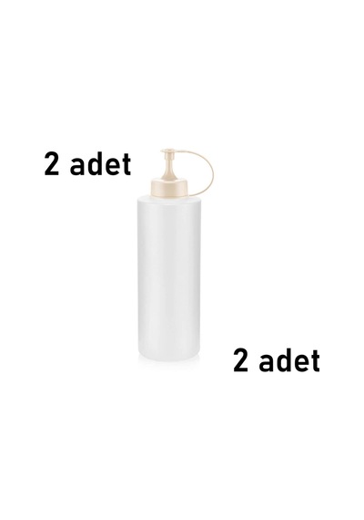 Qlux 2 Adet Sos Şişesi Bpa İçermez Sos Şişesi 600 Ml S Adet Sos Şişesi Beyaz Diğer
