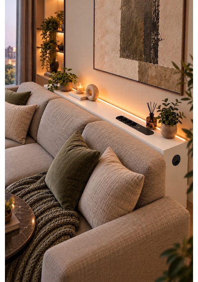 1. Sınıf Beyaz Mdf Auratech Led Li Koltuk Arkası Dresuar Prizli Şarjlı Raf Konsol 180x80x12 1. Sınıf Beyaz Mdf Auratech Led Li Koltuk Arkası Dresuar Prizli Şarjlı Raf Konsol 180x80x12