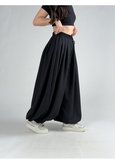 Cocopelli Süper Oversize Siyah Kadın Jogger Pantolon Coc3224