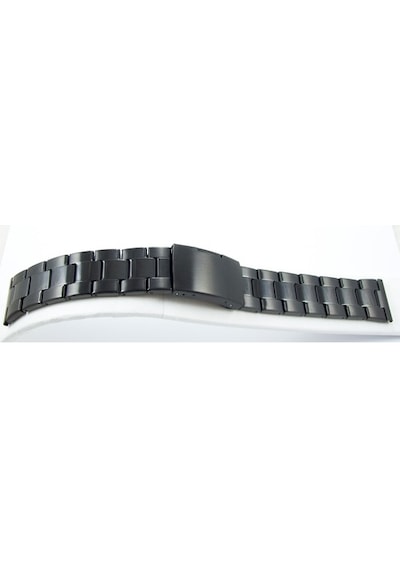 20Mm Siyah Metal Saat Kordonu Çelik Kolçak 1. Kalite Kolçak