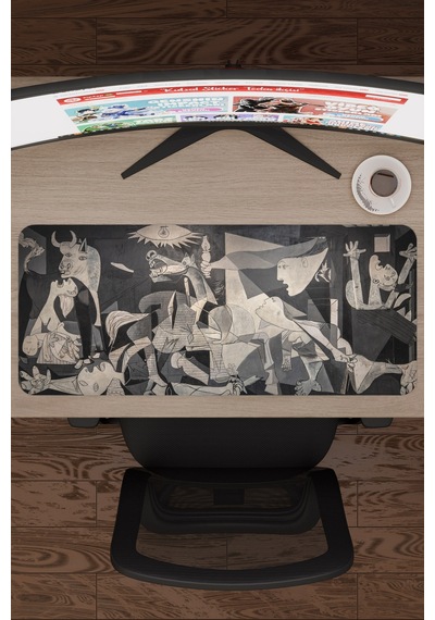 Guernica Tablo Pablo Picasso V2 70x30 Xl Gaming Kauçuk Kaymaz Taban Mouse Pad Fare Altlığı