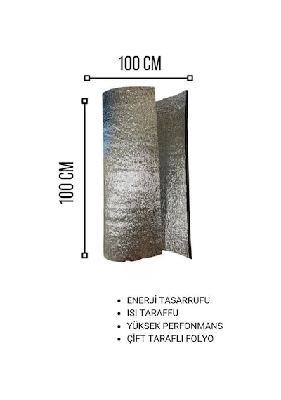 Alüminyum Kaplı Polietilen Sünger Levha 10 Mm En:1 Mt Boy:1 Mt