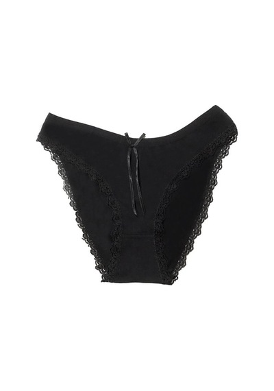 Alfa Aksesuar 03 Şahinler Kadın Paça Dantelli Bikini B275 Siyah