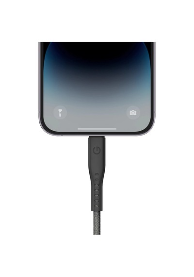 Flow 1.5m 60w Dijital Göstergeli Type-c To Lightning Pd Hızlı Şarj Kablo - Siyah