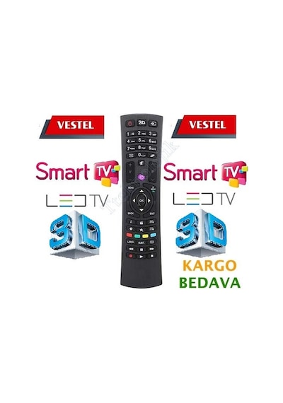 Vestel Uyumlu Smart 3D Led Tv Full Hd Tv Kumandası