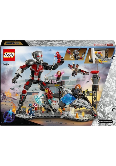 LEGO® Marvel Kaptan Amerika: Kahramanların Savaşı Aksiyon Savaşı 76314 - 8 Minifigür İçeren Yaratıcı Oyuncak Yapım Seti (736 Parça)