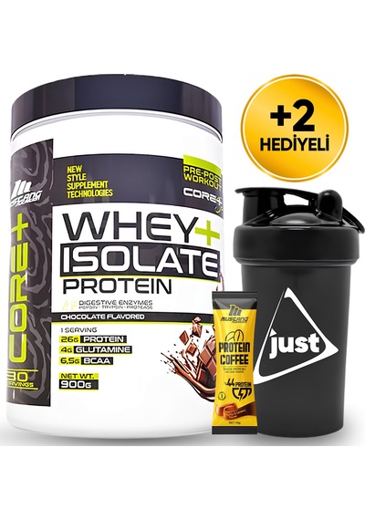 Mustang Nutrition Core+ Series Isolate Whey Protein Tozu 900 Gr 30 Servis Çikolata + Shaker + Protein Kahve Hediyeli Çikolata Aromalı