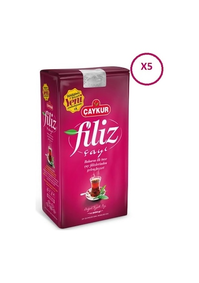 Çaykur Filiz Siyah Dökme Çay 5 x 200 G