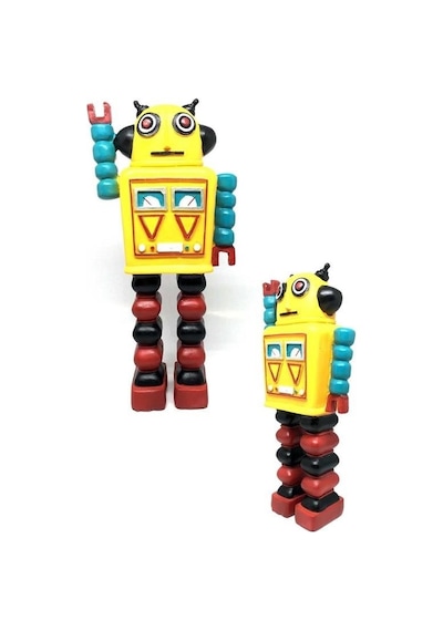 Büro Ev Hediyesi İçin Nostaljik Sevimli Uzaylı Robot Figür Biblo