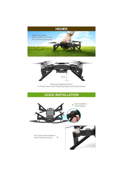 DJI Mavic Air Güvenli Yüksek İniş Ayağı Seti