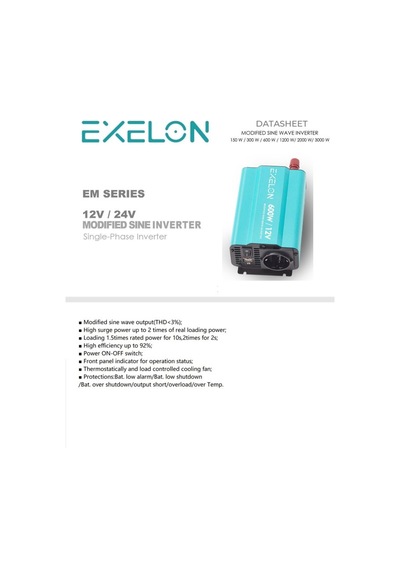 600w 12v Modifiye Inverter