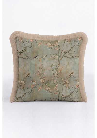 Çiçekli Kuşlu Vintage Bahar Saçaklı Yastık Kılıfı - Botanik Bohem Yeşil Krem Püsküllü Kırlent Kılıfı Buzlu Ufuk Serenat Çiçekli Kuşlu Vintage Bahar Saçaklı Yastık Kılıfı - Botanik Bohem Yeşil Krem Püsküllü Kırlent Kılıfı Buzlu Ufuk Serenat