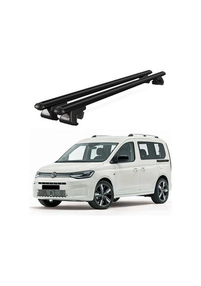Volkswagen Caddy Van 2015 Ve Sonrası Uyumlu Siyah Ara Atkı Port Bagaj Tavan Barı