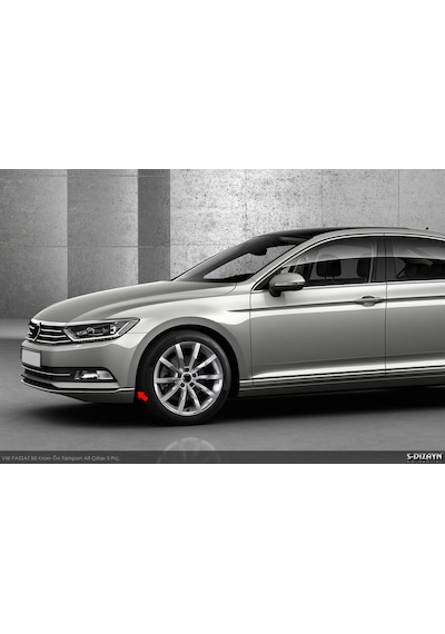S-Dizayn Vw Passat B8 Krom Ön Tampon Alt Çıtası 3 Parça 2015-2019