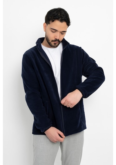 Dasüniforma Unisex Anti-pilling Tüylenme Yapmayan Standart Fit Tam Fermuarlı Soğuk Geçirmez Polar Hırka Lacivert