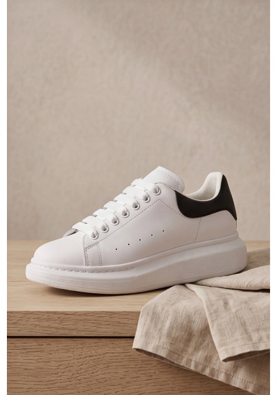 Liaquenn - Rahat Ve Hafif Yüksek Tabanlı Yürüyüş Günlük Spor Giy Çık Unisex Beyaz-siyah Sneaker ... Beyaz Siyah